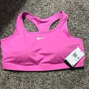 Nike Pink Sports Bra with Racerback Design